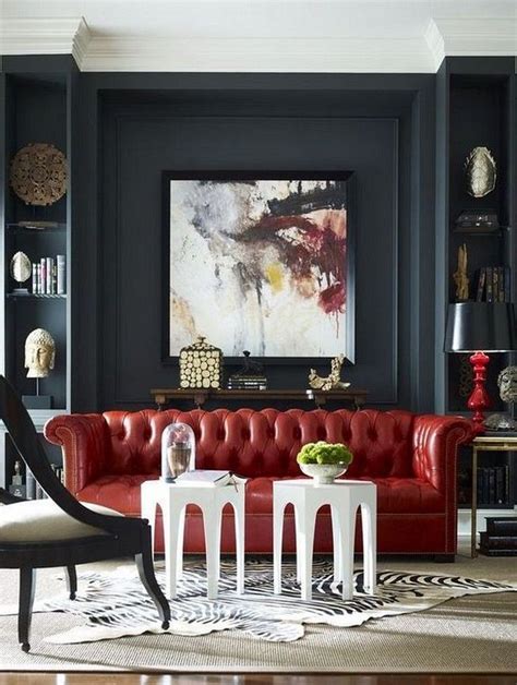 20+ Top Modern Red Sofa Design Ideas for Living Room in 2020 | Red ...