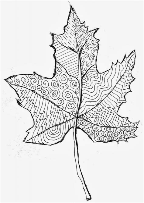 Line Pattern Leaf - Art Projects for Kids