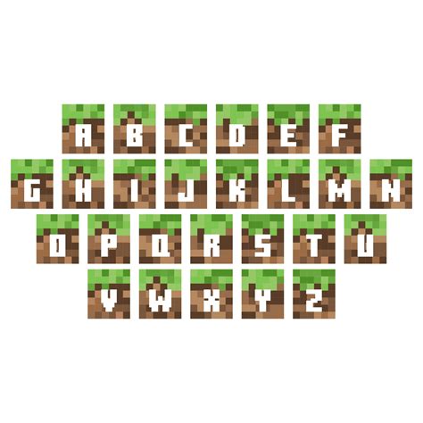 Minecraft Alphabet Cards - Printable Cards