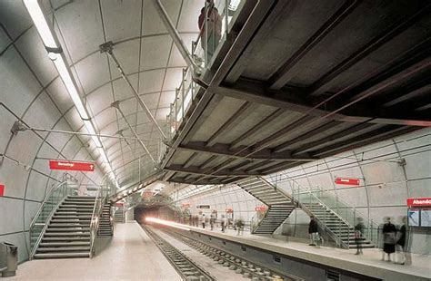 Iconic Metro Station in Bilbao, Spain