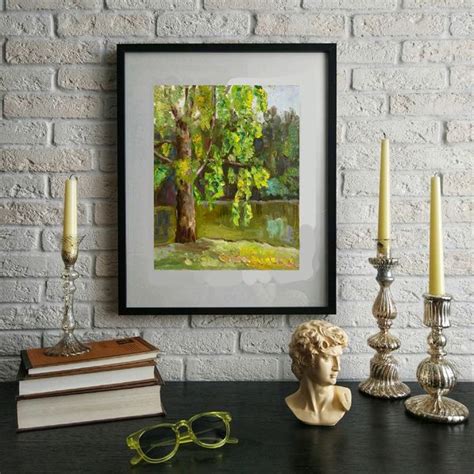 Birch Tree Oil Painting Original Artwork Landscape Wall Art - Inspire ...