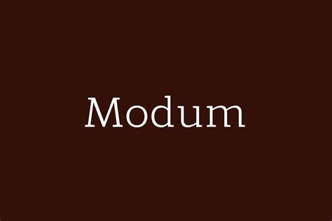 Modum | Fonts Shmonts