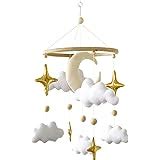 Vesil Baby Mobile for Crib Moon and Stars Baby Nursery Ceiling Crib ...