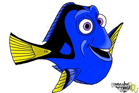 How to Draw Dory from Finding Dory - DrawingNow