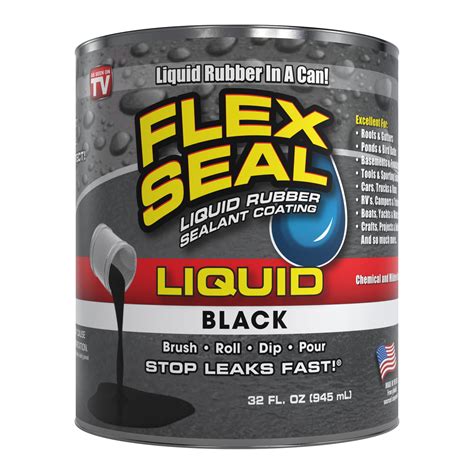 Flex Seal Liquid Rubber Sealant Coating, 32 oz, Black - Walmart.com