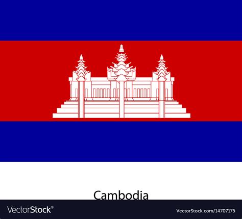 Cambodia flag Royalty Free Vector Image - VectorStock