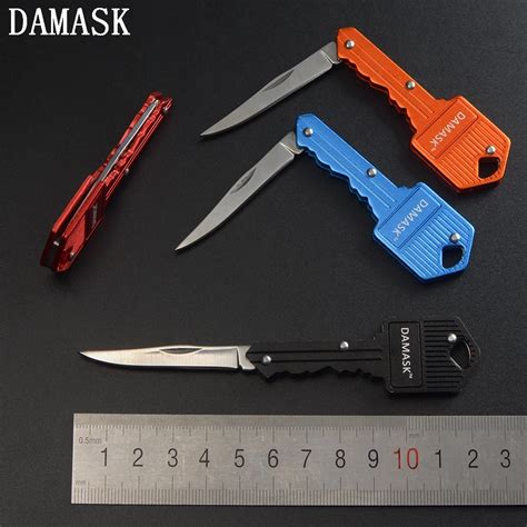 DAMASK 4 PCS Set Key Knife Portable Hanging Keychain Folding Knife ...