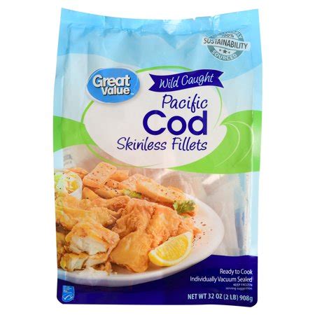 Great Value Frozen Cod Fillets, 2 lb - Walmart.com