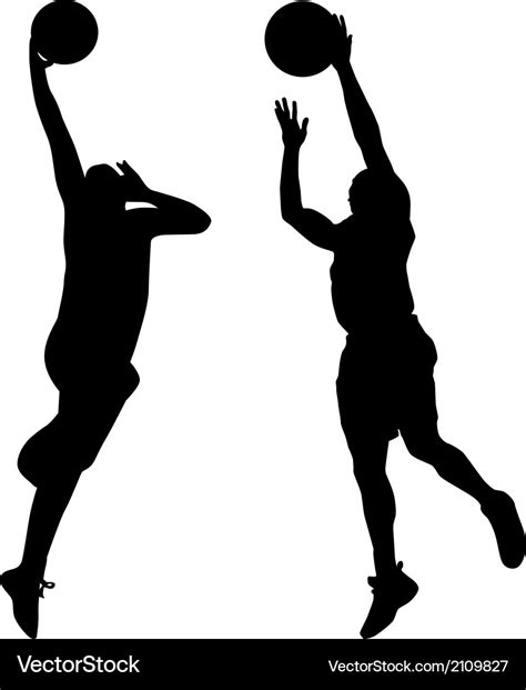 Basketball player silhouette Royalty Free Vector Image