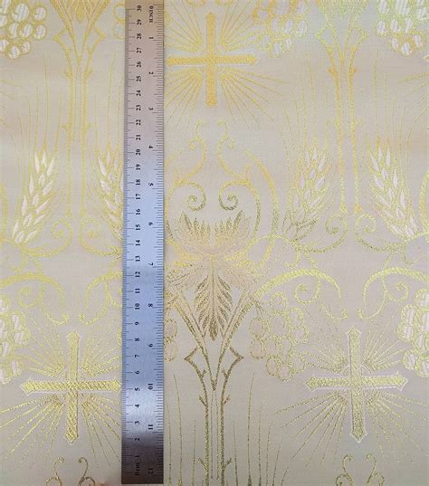 Gold and White Metallic Brocade Fabric by the Yard 57 - Etsy