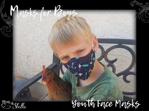 Boys Face Mask. Small Face Mask for Boys. Cute kids face | Etsy