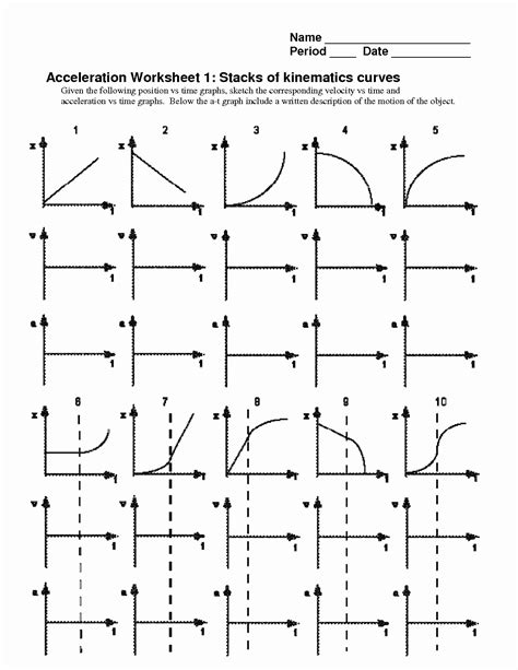 All Motion Graph Worksheets