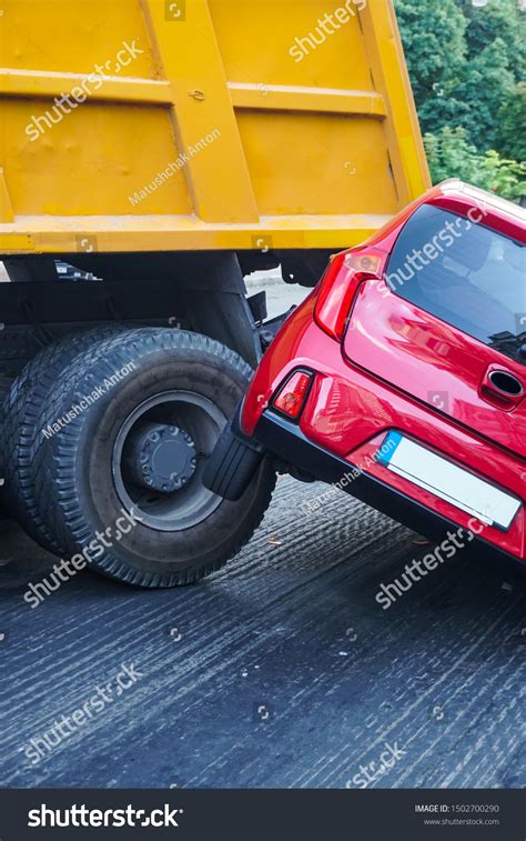 Truck Car Crash Collision Accident On Foto Stok 1502700290 | Shutterstock