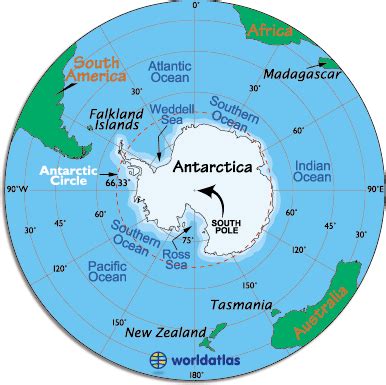 Antarctica Map / Map of Antarctica - Facts About Antarctica and the Antarctic Circle ...