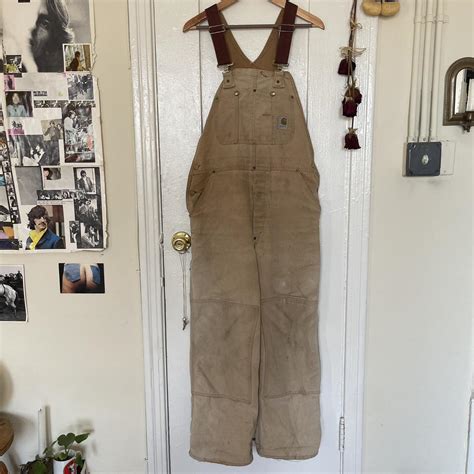 Carhartt overalls Has good repairs Seen on a xs 5... - Depop