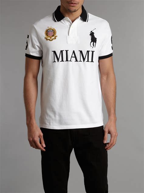 Polo ralph lauren Miami Polo Shirt in White for Men | Lyst