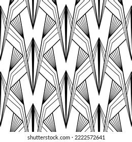 Art Deco Wallpaper Black White Seamless Stock Vector (Royalty Free ...