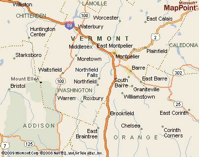 Northfield Falls, Vermont Area Map & More