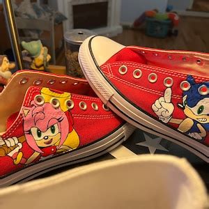 Sonic the Hedgehog Inspired Shoes - Etsy