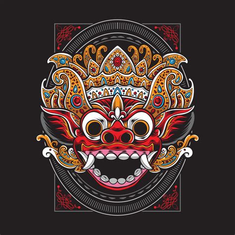 barong mask vector illustration 5131287 Vector Art at Vecteezy