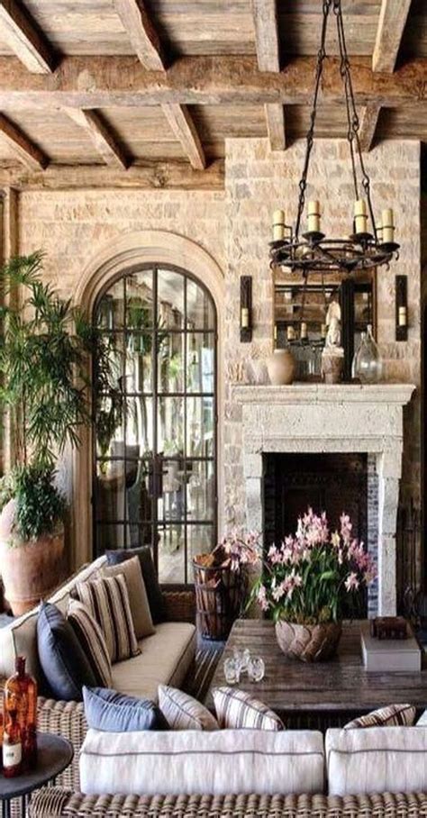 40+ Cozy Tuscan Living Room Make Over Decor Ideas | French country ...