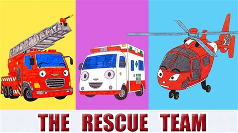 How To Draw Air, Alice & Frank The Rescue Team | Tayo The Little Bus ...