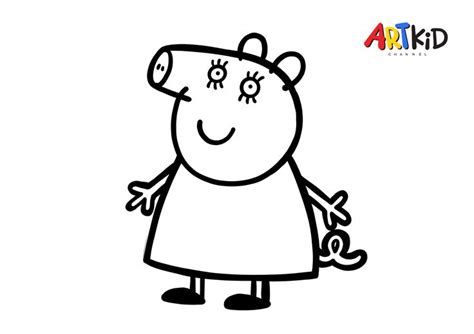 Mummy Pig from Peppa Pig | Free printable coloring pages