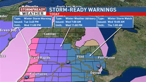 Winter Storm Watch, Winter Weather Advisory issued for Mid-Michigan | WEYI