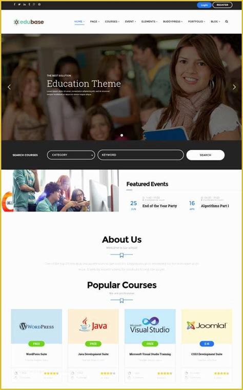 Free College Website Templates Of 41 College Website themes & Templates | Heritagechristiancollege