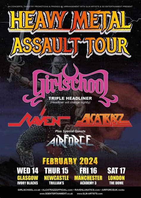 GIRLSCHOOL + ALCATRAZZ + RAVEN Announce Triple Headline UK Tour for February 2024 | Metal Shock ...