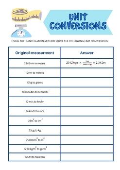 Metric System Unit Prefixes and Unit Conversion Worksheet by Sciencey Stuff