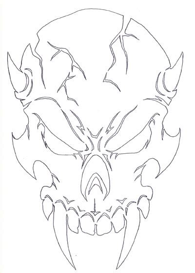 Demon Face Drawing at GetDrawings | Free download