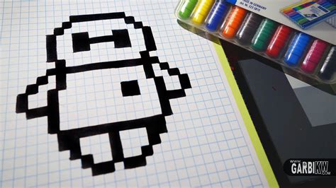 Handmade Pixel Art - How To Draw BayMax from Big Hero 6 #pixelart ...