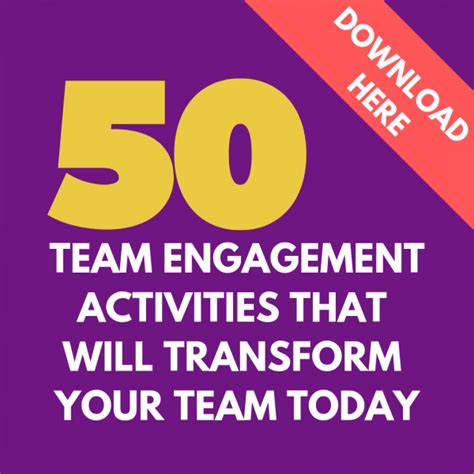 31 Team Engagement Activities that will Build a Great Work Environment - ChampLeaders ...