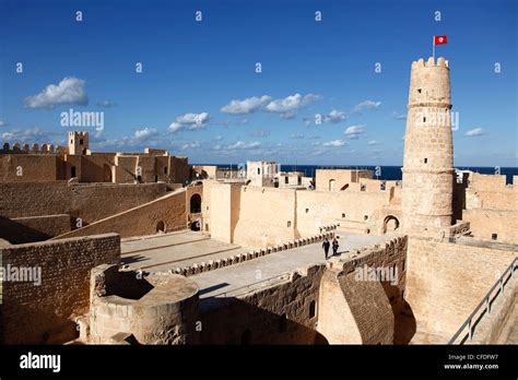 Ribat (fortress) on Mediterranean coast, Monastir, Tunisia, North Africa, Africa Stock Photo - Alamy