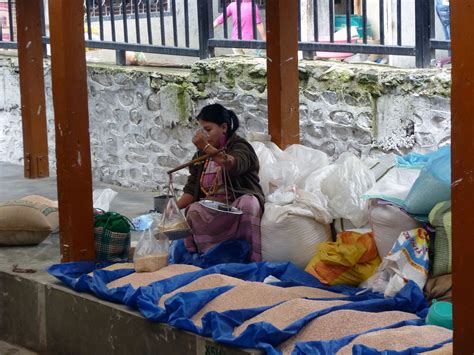 Food market in Thimphu, Bhutan