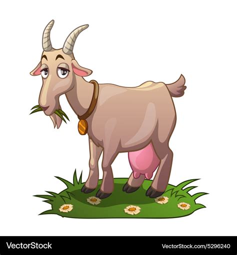 Funny cartoon goat Royalty Free Vector Image - VectorStock