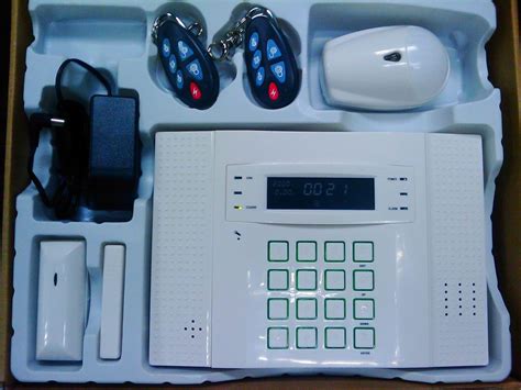 GSM home alarm with LCD text & diagram display SMS & voice house alarm systems GSM & PSTN 32 ...