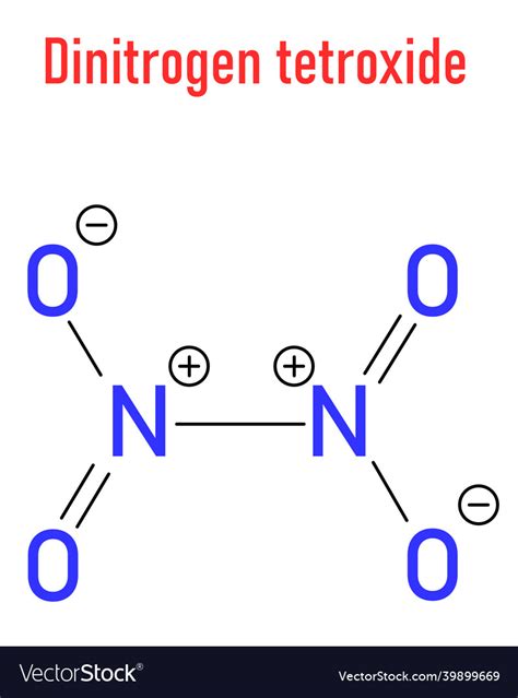 Dinitrogen tetroxide skeletal formula Royalty Free Vector