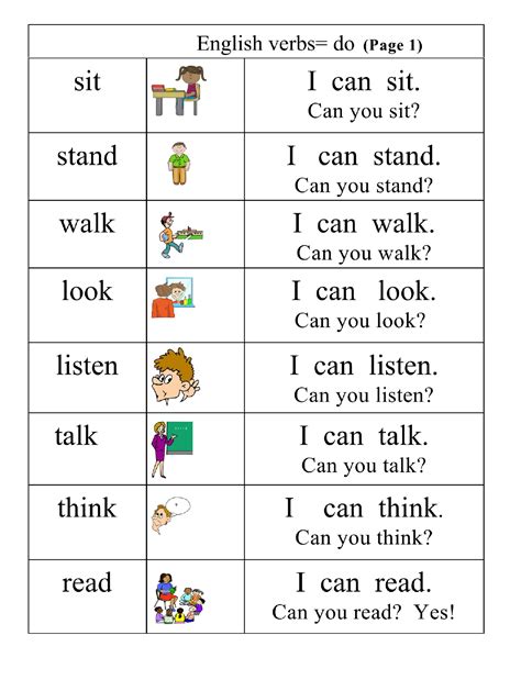 Verb Examples Sentences