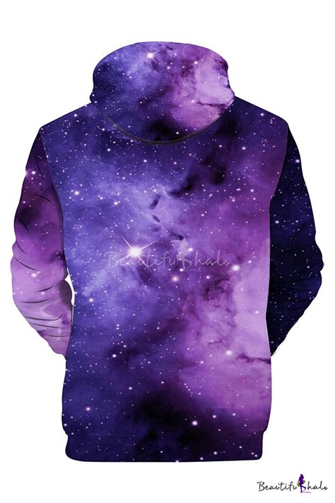 3D Galaxy Printed Long Sleeve Casual Hoodie - Beautifulhalo.com