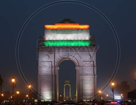 Image of Night View of India Gate-HW613300-Picxy