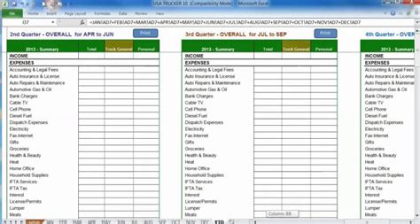 Trucking Business Expenses Spreadsheet — db-excel.com