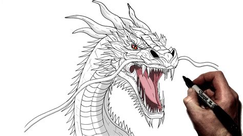 How To Draw A Chinese Dragon | Step By Step | - YouTube