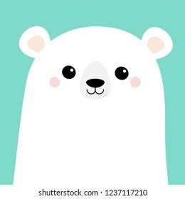 Cartoon Polar Bear Face