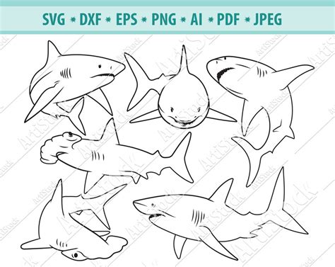 Shark SVG, Shark Clipart, Sharks Mascot Svg, Shark Png, Great White ...