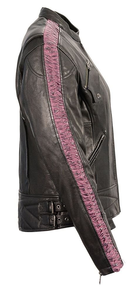 Milwaukee Leather Women's Jacket with Ribbon Detail | Maine-Line Leather