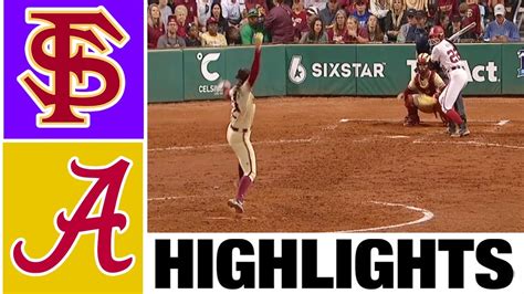 #7 Florida State vs Alabama Highlights | NCAA Softball Highlights | 2023 College Softball ...