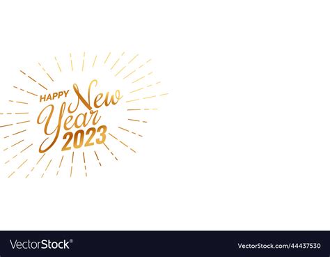 Happy new year celebration banner with golden Vector Image