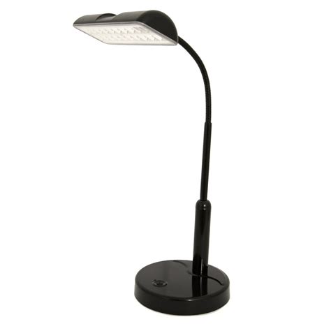 Light Accents Battery Powered Desk Lamp Super Bright LED's with Adjustable Metal Goose Neck ...